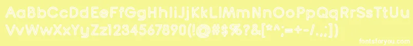 TurntableOt Font – White Fonts on Yellow Background