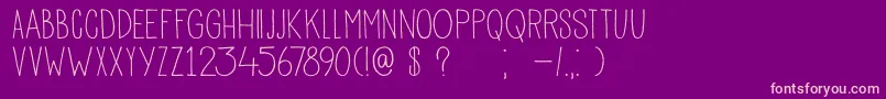 DkPisang Font – Pink Fonts on Purple Background