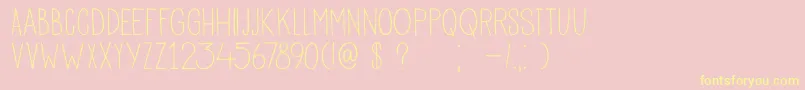 DkPisang Font – Yellow Fonts on Pink Background