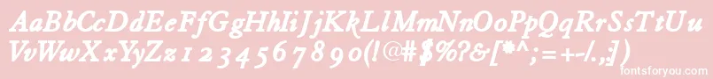 Tiascoosssk Font – White Fonts on Pink Background