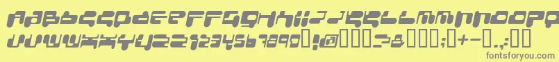 フォントConsri – 黄色の背景に灰色の文字