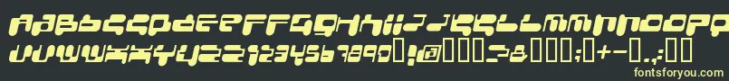 フォントConsri – 黒い背景に黄色の文字