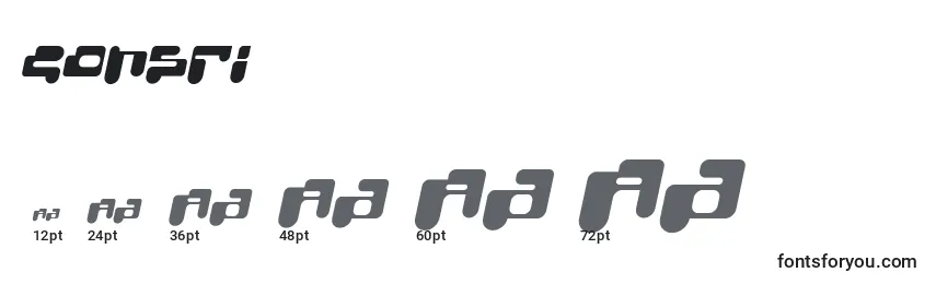 Consri Font Sizes