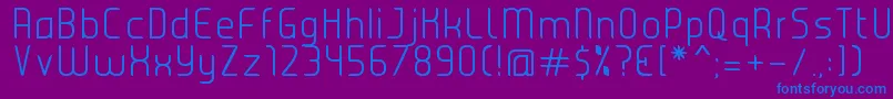 JuiceLight Font – Blue Fonts on Purple Background