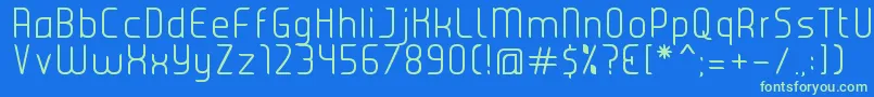 JuiceLight Font – Green Fonts on Blue Background