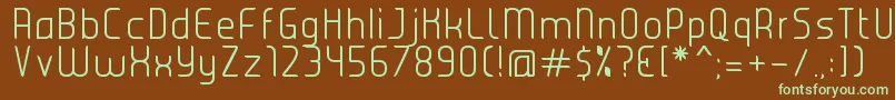 JuiceLight Font – Green Fonts on Brown Background