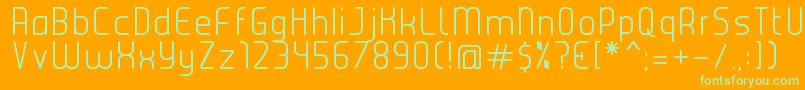 JuiceLight Font – Green Fonts on Orange Background