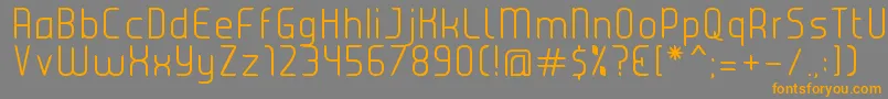 JuiceLight Font – Orange Fonts on Gray Background