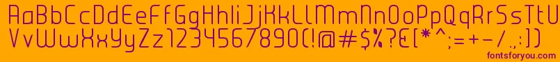 JuiceLight Font – Purple Fonts on Orange Background