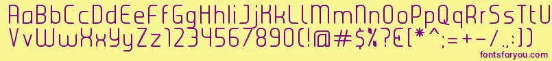 JuiceLight Font – Purple Fonts on Yellow Background