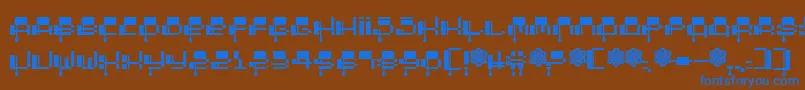 フォント2000 – 茶色の背景に青い文字