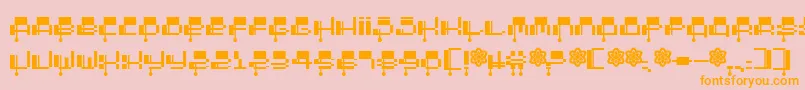 2000 Font – Orange Fonts on Pink Background