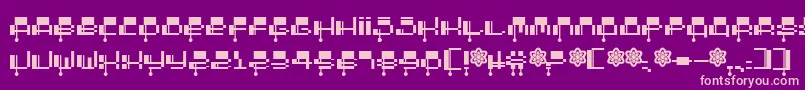 2000 Font – Pink Fonts on Purple Background