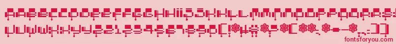 2000 Font – Red Fonts on Pink Background