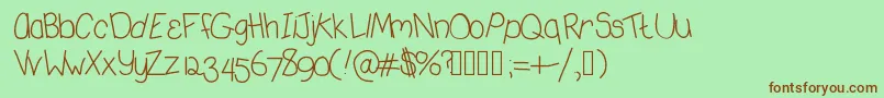 Deedeekoolaid Font – Brown Fonts on Green Background