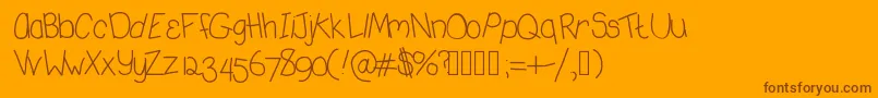 Deedeekoolaid Font – Brown Fonts on Orange Background