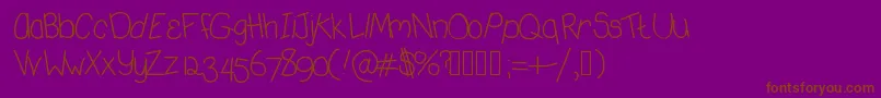 Deedeekoolaid Font – Brown Fonts on Purple Background