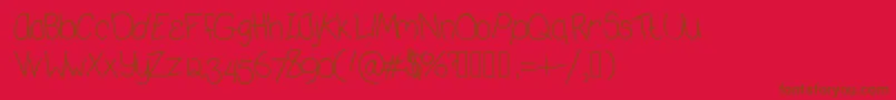 Deedeekoolaid Font – Brown Fonts on Red Background