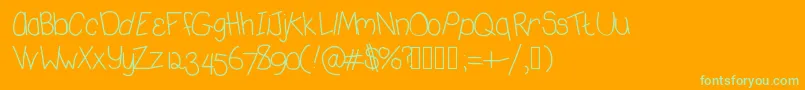 Deedeekoolaid Font – Green Fonts on Orange Background