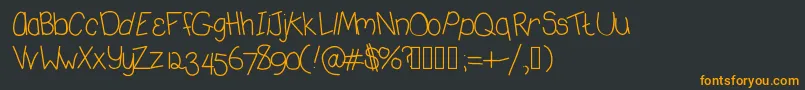 Deedeekoolaid Font – Orange Fonts on Black Background