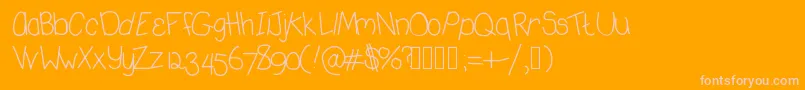 Шрифт Deedeekoolaid – розовые шрифты на оранжевом фоне