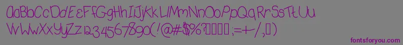 Шрифт Deedeekoolaid – фиолетовые шрифты на сером фоне