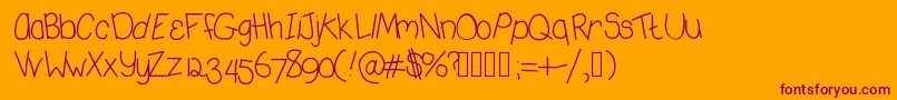 Шрифт Deedeekoolaid – фиолетовые шрифты на оранжевом фоне