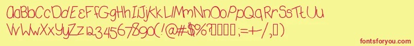 Deedeekoolaid Font – Red Fonts on Yellow Background