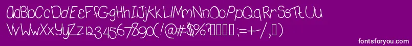 Deedeekoolaid Font – White Fonts on Purple Background