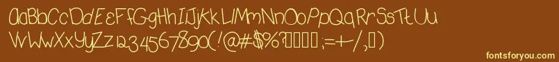 Deedeekoolaid Font – Yellow Fonts on Brown Background