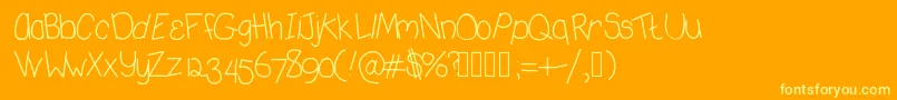 Deedeekoolaid Font – Yellow Fonts on Orange Background