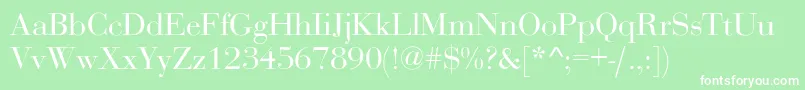 BodoniNormal Font – White Fonts on Green Background
