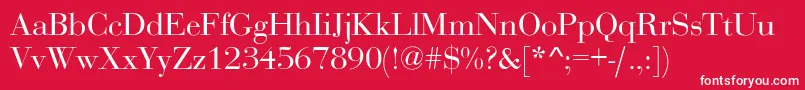 BodoniNormal Font – White Fonts on Red Background