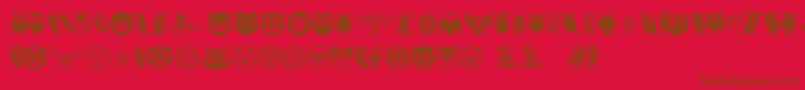 Owl Font – Brown Fonts on Red Background