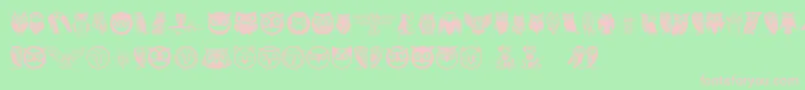 Owl Font – Pink Fonts on Green Background