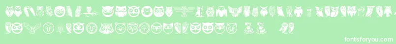 フォントOwl – 緑の背景に白い文字