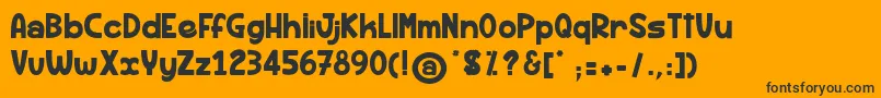 RhumBanane Font – Black Fonts on Orange Background