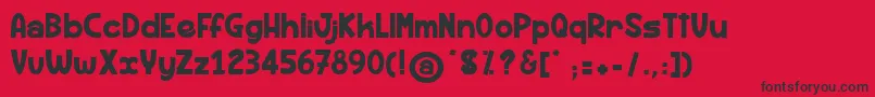 RhumBanane Font – Black Fonts on Red Background