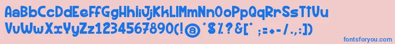 RhumBanane Font – Blue Fonts on Pink Background