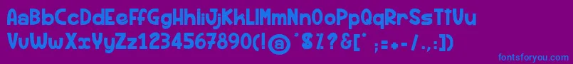 RhumBanane Font – Blue Fonts on Purple Background