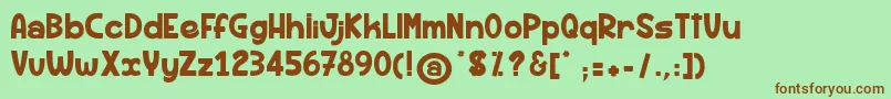 RhumBanane Font – Brown Fonts on Green Background