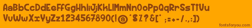 RhumBanane Font – Brown Fonts on Orange Background