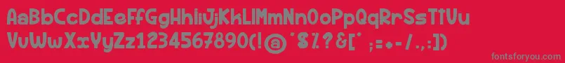 RhumBanane Font – Gray Fonts on Red Background