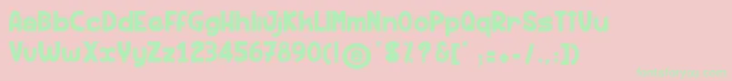 RhumBanane Font – Green Fonts on Pink Background