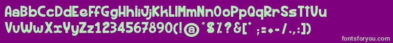 RhumBanane Font – Green Fonts on Purple Background