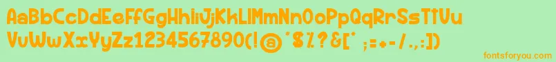 RhumBanane Font – Orange Fonts on Green Background