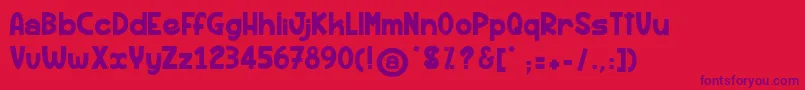 RhumBanane Font – Purple Fonts on Red Background