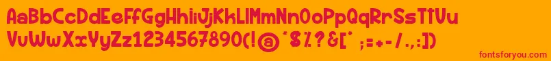 RhumBanane Font – Red Fonts on Orange Background