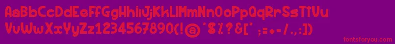 RhumBanane Font – Red Fonts on Purple Background