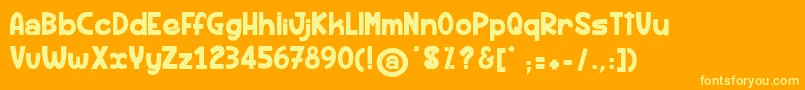 RhumBanane Font – Yellow Fonts on Orange Background